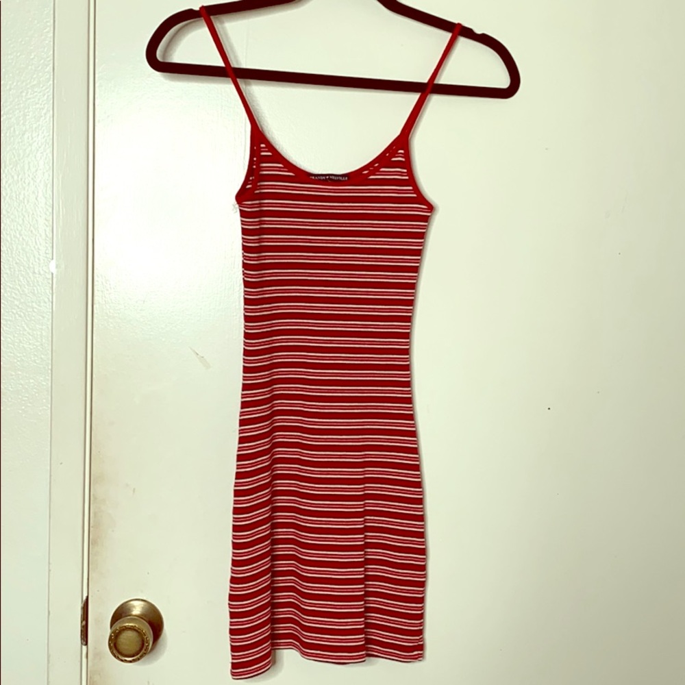 Red stripe bodycon dress